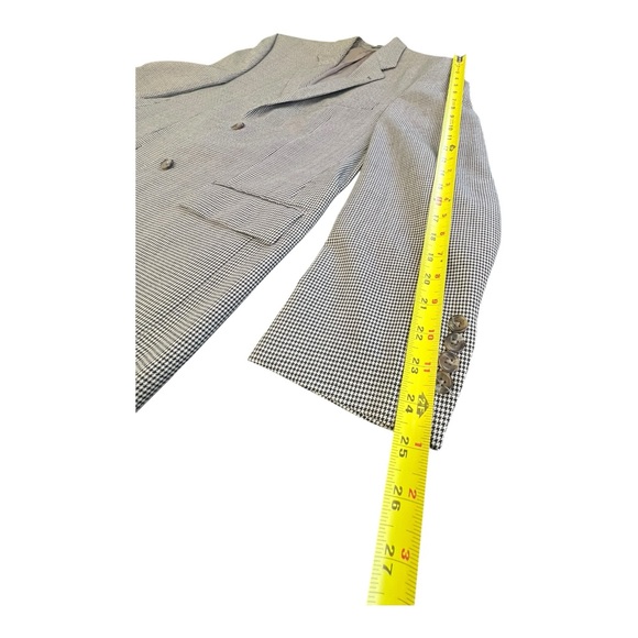 POLO M RALPH LAUREN Mens  Brown Houndstooth Wool Jacket Blazer Size 42R - Picture 8 of 13